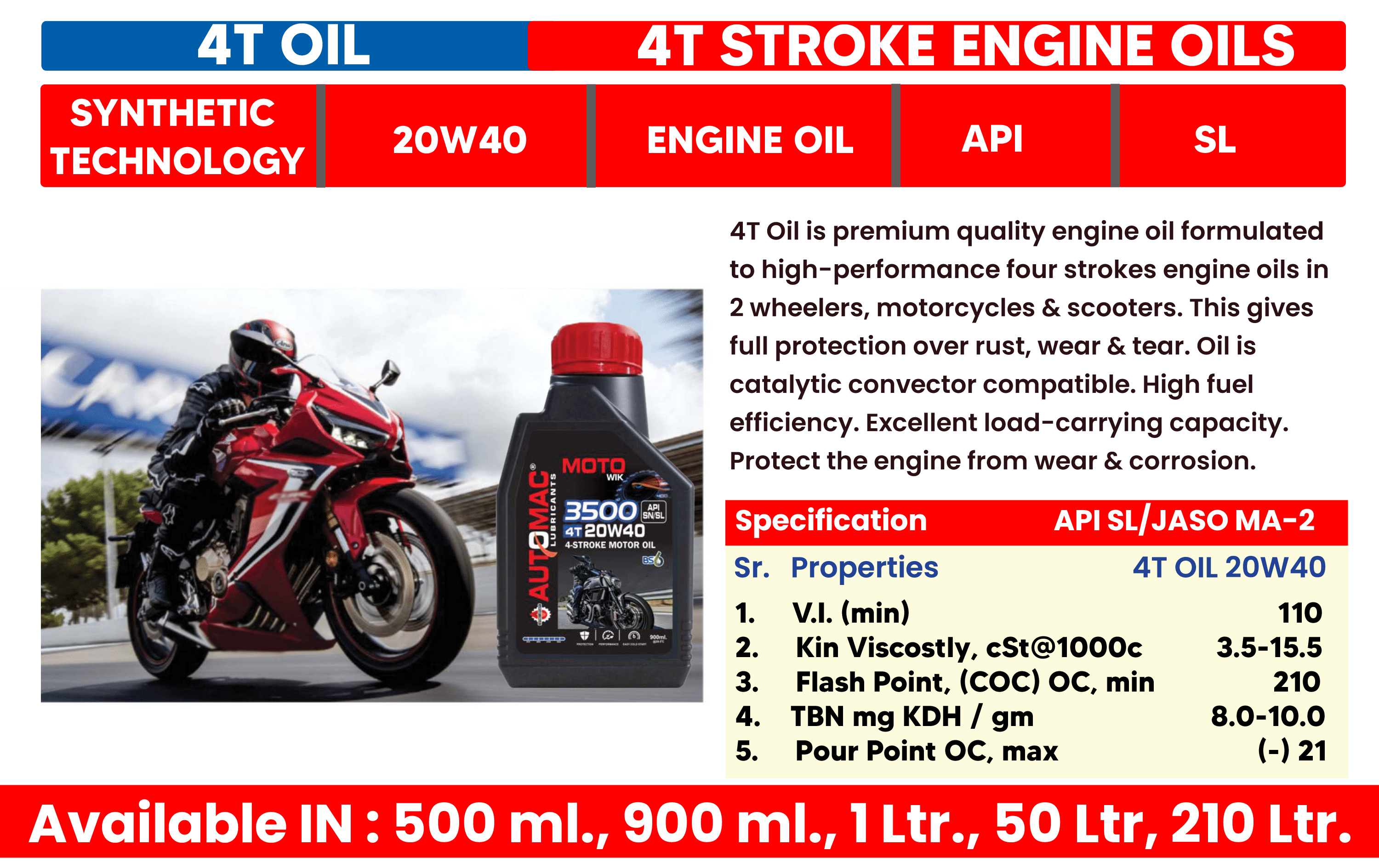 4T Oil 4 Stroke Engine Oil